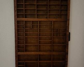 Vintage wooden printer tray
