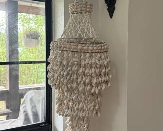 Vintage handcrafted seashell chandelier