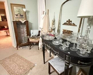 Small curio and console table