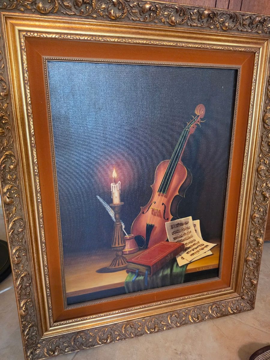 Hand painted, signed art