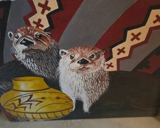 Handpainted, signed Art
