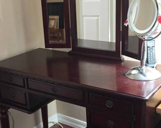 Vanity Cabinet with Tri-fold Mirror. Beautiful 