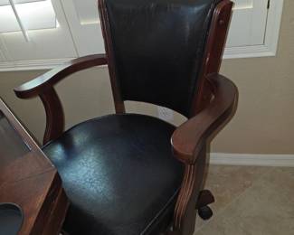Rolling Faux Leather Chairs