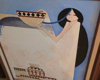 Handpainted, signed Art