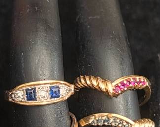 Gold with natural stones