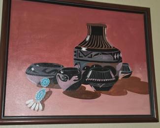 Handpainted, signed Art