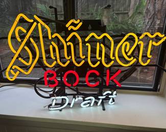 Shiner Bock neon sign.