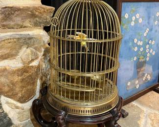152-pc set of vintage brass and teak wood in original storage case.