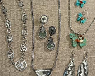 Gorgeous collection of vintage sterling silver and costume jewelry.
