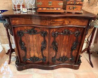 Late 19th century English rosewood sideboard.
