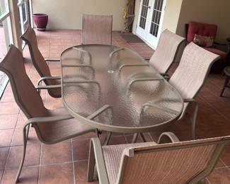 Outdoor dining set 6 chairs