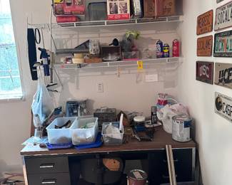 Tools and a desk