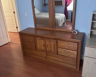 Long dresser and mirror