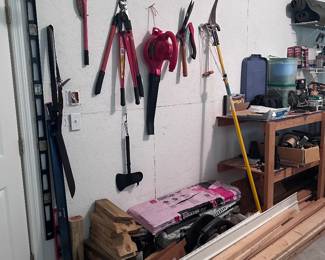Yard tools and building supplies