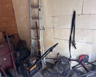 Yard tools and a gas edger