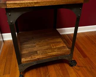 End table on wheels. Two tables available. 