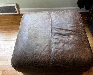 Leather ottoman 