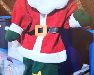 Santa Clauses felt material some lighted for all your outside Christmas needs