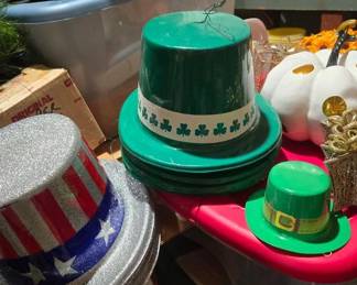 Holiday plastic hats festive