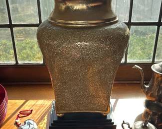 Gold Mosaic Ginger Jar Lamp