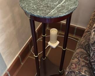 Marble Top Three-Leg A Table 27 x 12