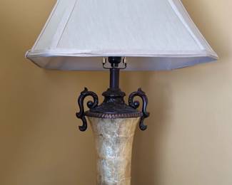 Brass & Alabaster Table Lamp