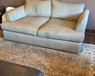 Gray Upholstered 2-Seat Sofa