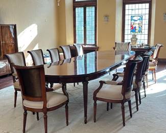 Karges Oval Dining Table + 12 Chair