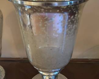 Mercury Glass Pedestal Urn