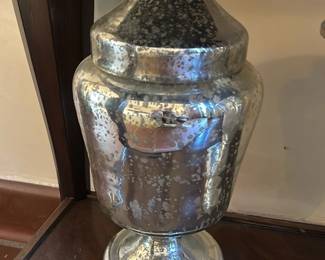 Mercury Glass Covered Urn