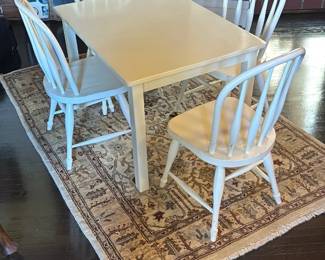 Kids Painted Wood Kitchen Table Set