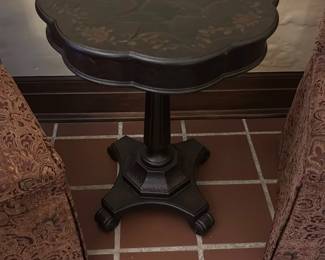 Painted Scalloped Pedestal Table