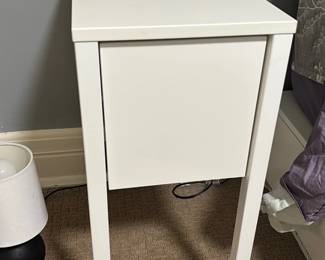 White Narrow Nightstand