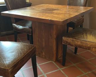 Solid Wood Square Pedestal Table