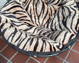 Zebra Print Papasan Chair