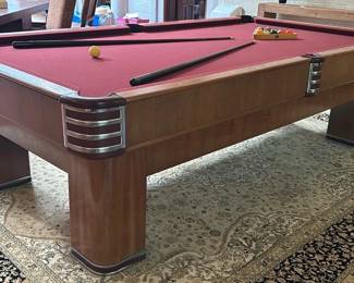 9 ft Wood Frame Pool Table