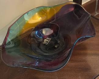 Art Glass Freeform Bowl