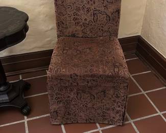 paisley upholstered slipper chair 41 in