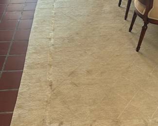 Beige Wool Area Rug 13’9” x 16’8”