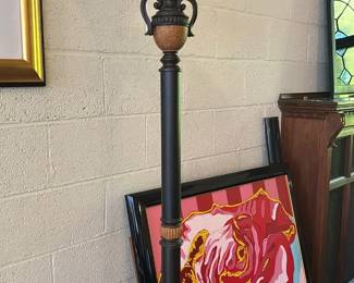 Bronze Finish Torchiere Floor Lamp