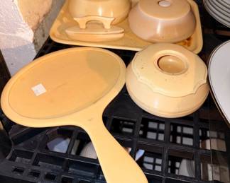Celluloid Bakelite 10 Pc Vanity Set!