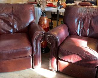 “Leather” burgundy chairs40x43