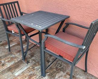 Table 28x36 chairs 42” tall