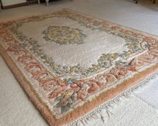 162 handknottedindianwoolfloralarearug