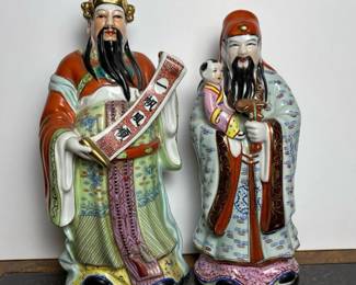 016 vintageceramicstatuesofchinesegods