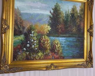 147 framedimpressioniststyleoilpainting