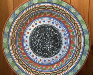 018 decorativeceramicplateinmexicanfolk