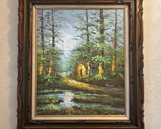 182 framedlandscapepaintingwithforestan