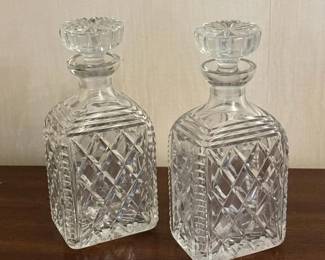 098 pairofcutglassdecanters