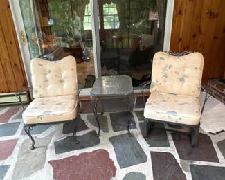 077 twolyonshawwroughtironpatiochairs